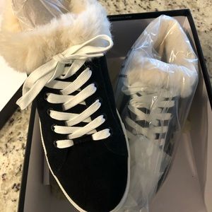 Brand New J/Slides!! Mellia Black Suede Platform Sneakers